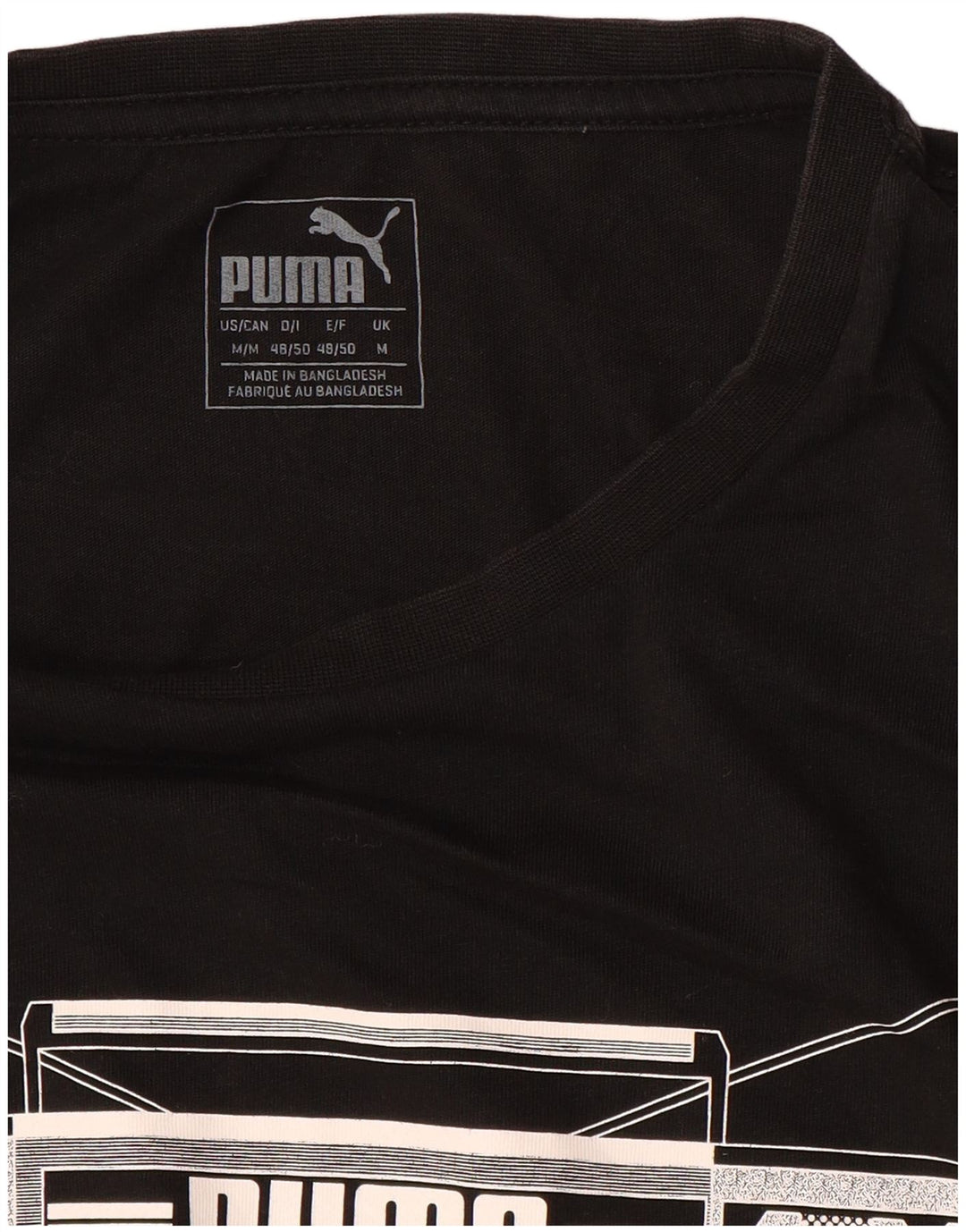 Ανδρικό γραφικό T-Shirt PUMA Top Medium Μαύρο