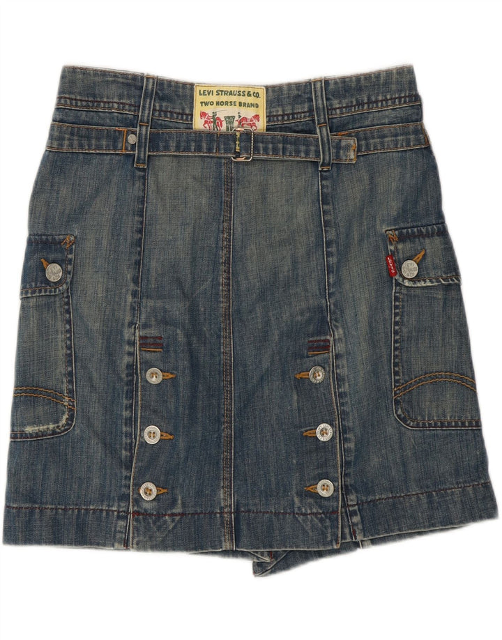 Γυναικεία Τζιν Φούστα LEVI'S Μικρή W28 Μπλε Βαμβακερή