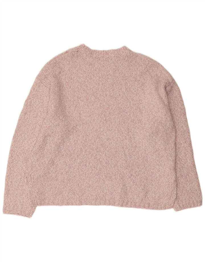 MARKS & SPENCER Γυναικείο πουλόβερ με λαιμόκοψη UK 18 XL Pink Flecked