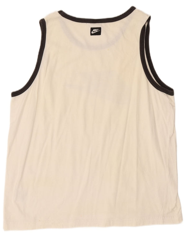 Ανδρικό γραφικό γιλέκο NIKE UK 46/47 XL, βαμβακερό σε ανοιχτό λευκό χρώμα