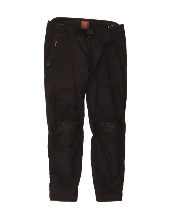 DAINESE Mens Moto Racer Trousers IT 54 2XL W38 L32 Black Nylon