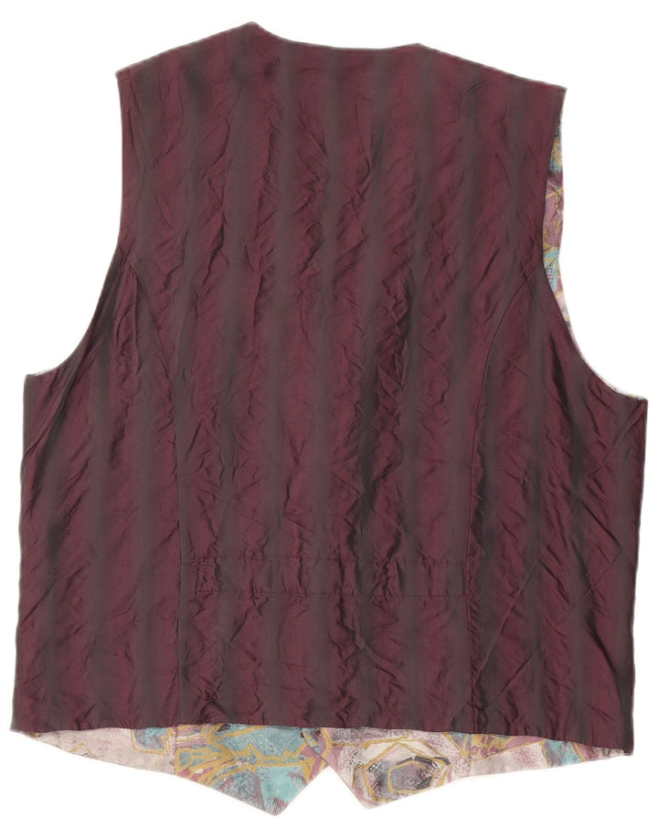 Vintage ανδρικό γιλέκο με αφηρημένο σχέδιο μεσαίο πολύχρωμο