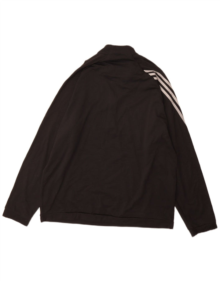 Ανδρική φόρμα πουλόβερ με φερμουάρ Adidas Top Large Μαύρο Πολυεστέρας