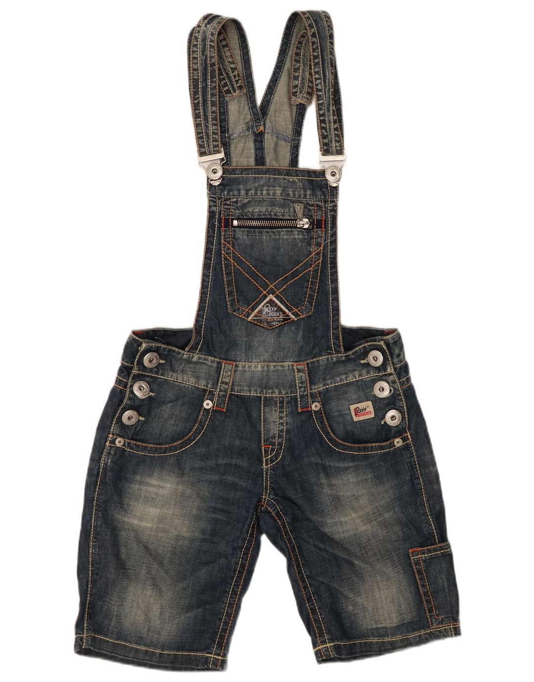 ROY ROGERS Γυναικείο τζιν σορτς Dungarees IT 41 Small W27 Μπλε βαμβακερό
