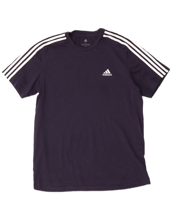 Ανδρικό T-Shirt Adidas Top Large Navy Blue από βαμβάκι