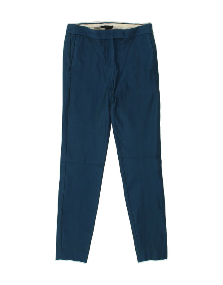 J. CREW Womens Slim Chino Trousers US 0 XS W28 L28 Blue Cotton | Vintage J. Crew | Thrift | Second-Hand J. Crew | Used Clothing | Messina Hembry 