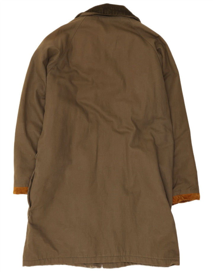 Γυναικείο παλτό Duffle με φερμουάρ UK 18 XL Χακί βαμβακερό