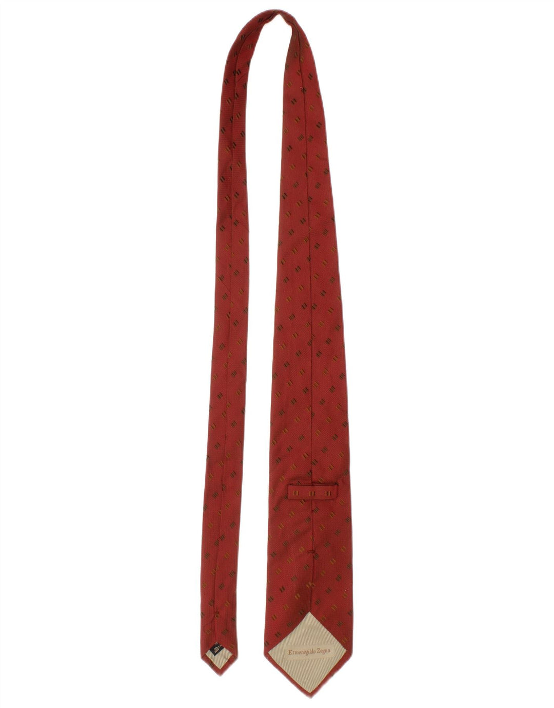 Ermenegildo Zegna Ανδρική γραβάτα One Size Red Geometric Silk Classic