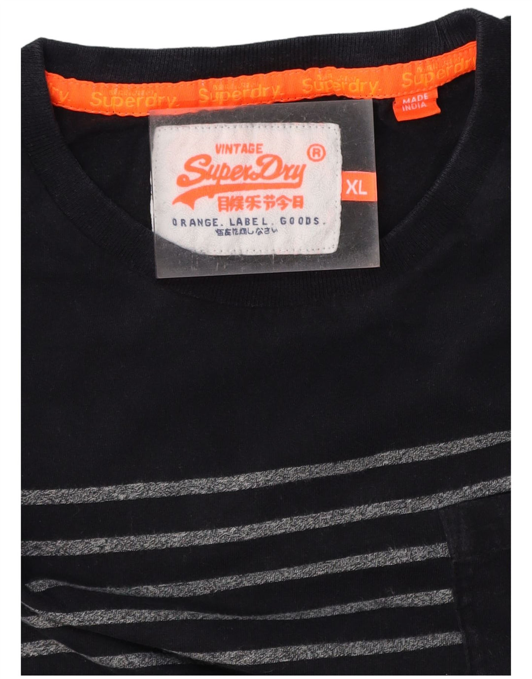 Ανδρικό T-Shirt SUPERDRY Top XL Navy Blue ριγέ
