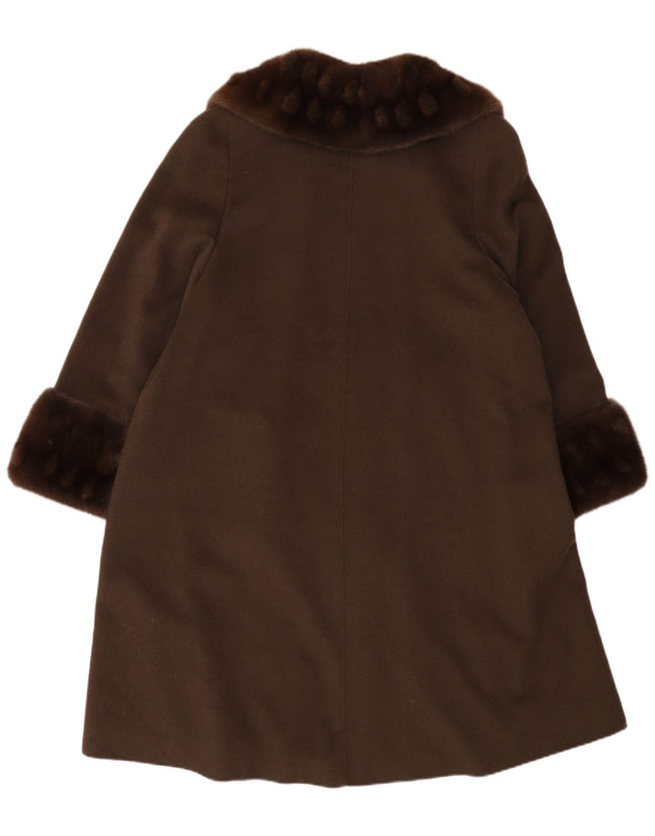 VINTAGE Γυναικείο Oversized Πανωφόρι UK 14 Large Khaki Wool