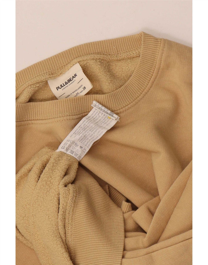 Pull & Bear Γυναικείο φούτερ μεγάλου μεγέθους Jumper UK 14 μεσαίο μπεζ βαμβακερό