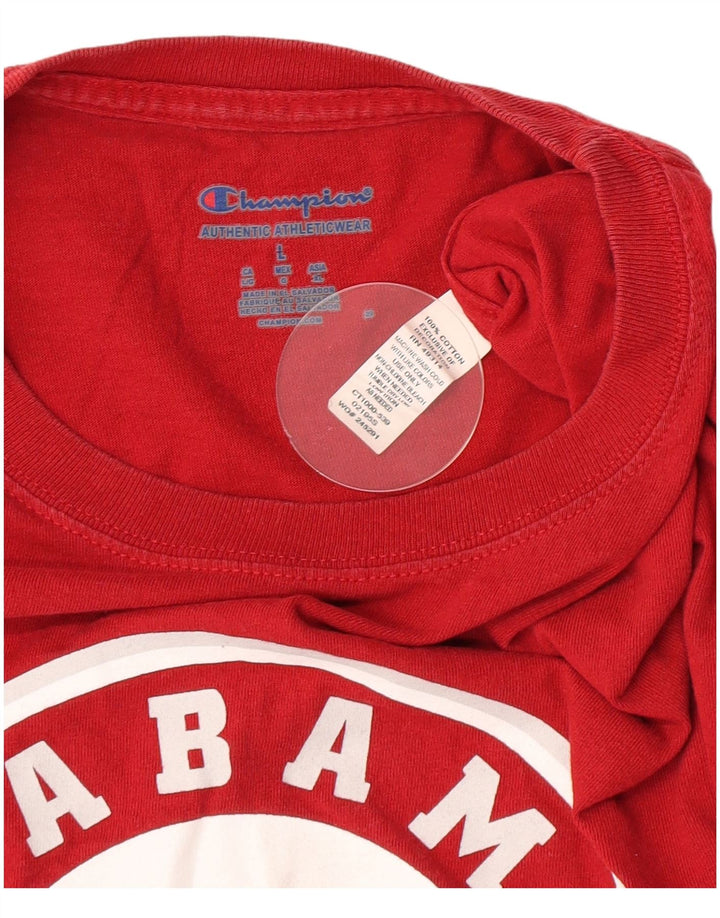 Ανδρικό γραφικό T-Shirt Champion Top μεγάλο κόκκινο βαμβακερό