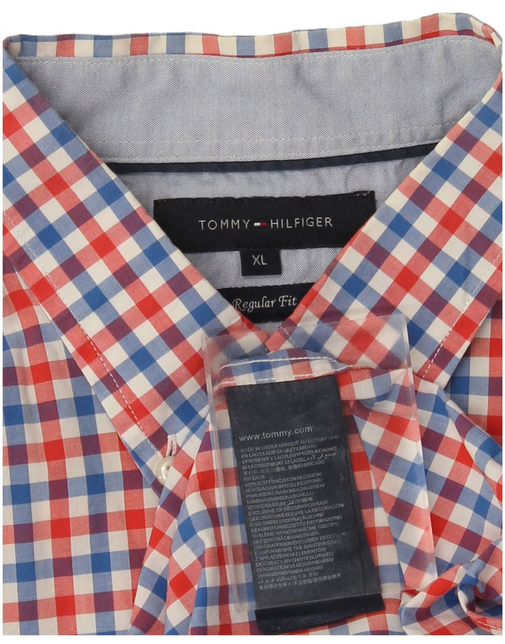Ανδρικό κοντομάνικο πουκάμισο Tommy Hilfiger XL πολύχρωμο βαμβακερό