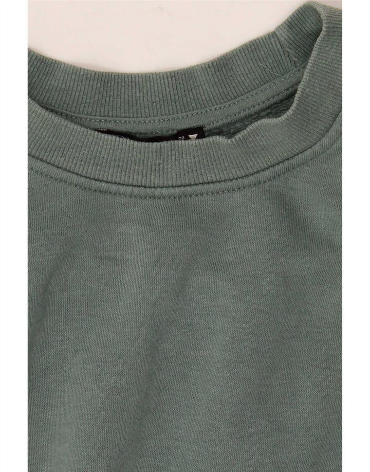 Zara Γυναικεία φούτερ Crop Oversized Jumper UK 14 Μεσαίο πράσινο βαμβακερό