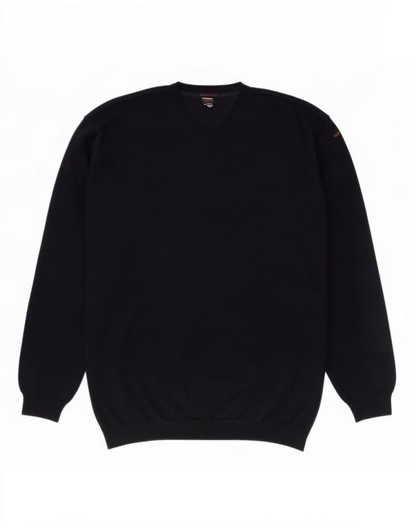 Paul & Shark Ανδρικό πουλόβερ BRETAGNE V-Neck Jumper 4XL Navy Blue New Wool