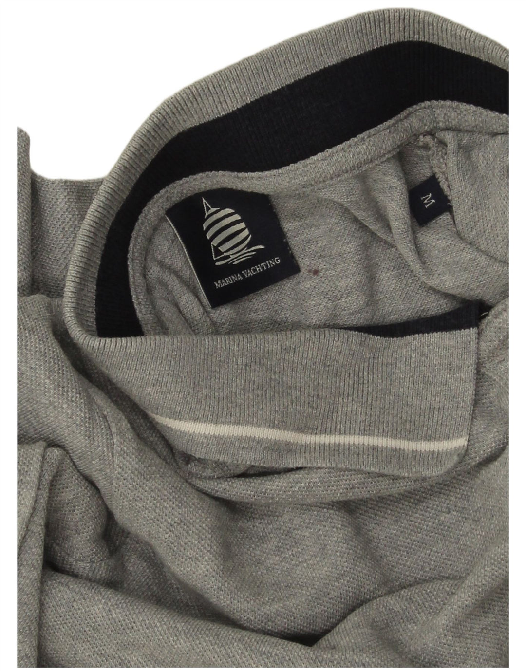MARINA YACHTING Γυναικείο μακρυμάνικο μπλουζάκι πόλο UK 14 με μεσαία γκρι φλοκέτα