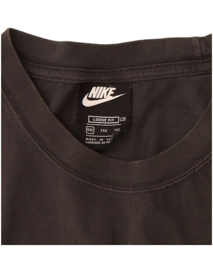 Ανδρικό γραφικό μπλουζάκι NIKE Loose Fit Top 2XL μαύρο βαμβακερό
