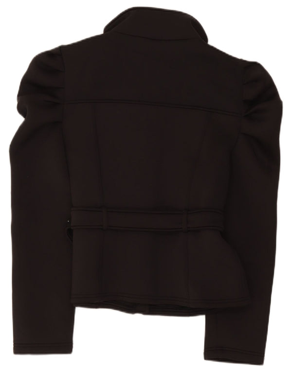 Zara Γυναικείο Bomber Jacket UK 14 Large Black Polyester