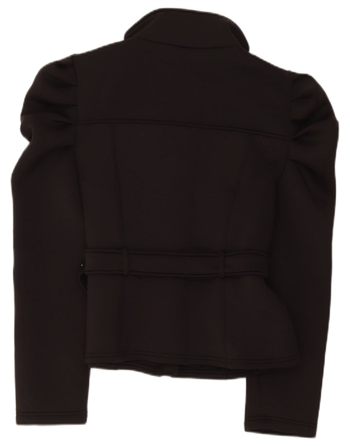 Zara Γυναικείο Bomber Jacket UK 14 Large Black Polyester