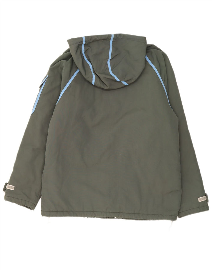 FILA Womens Hooded Windbreaker Jacket UK 14 Medium Grey Polyamide Vintage Fila and Second-Hand Fila from Messina Hembry 