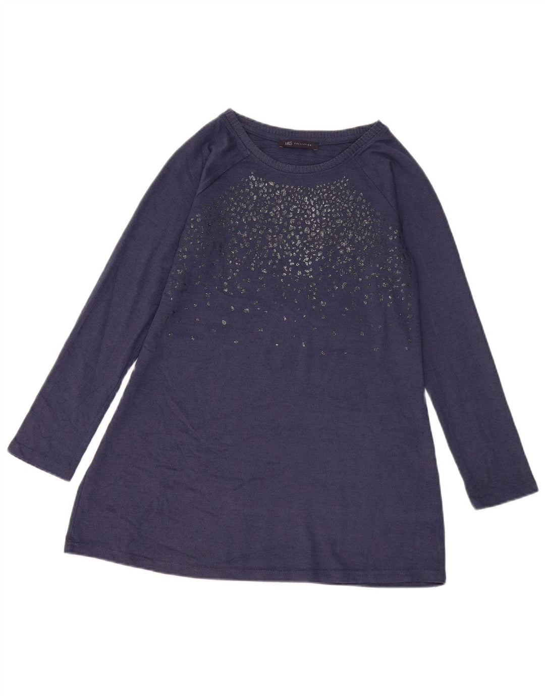 Marks & Spencer Γυναικείο μακρυμάνικο τοπ UK 10 Small Navy Blue