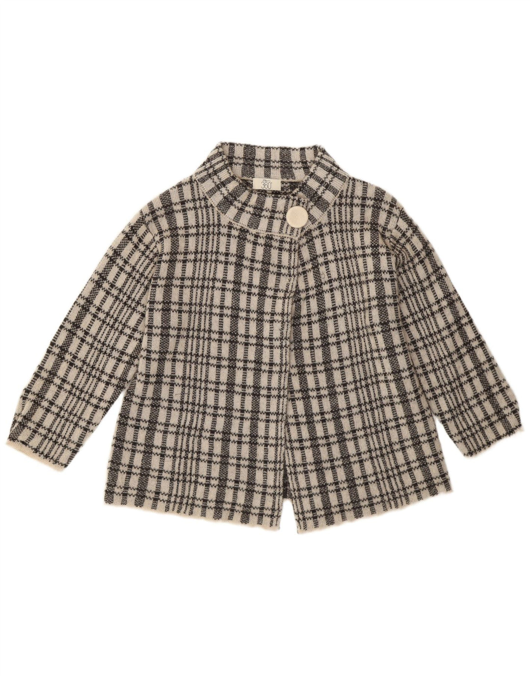 Vintage γυναικείο πουλόβερ ζακέτα με μανίκια 3/4 UK 12 μεσαία μπλε επιταγή