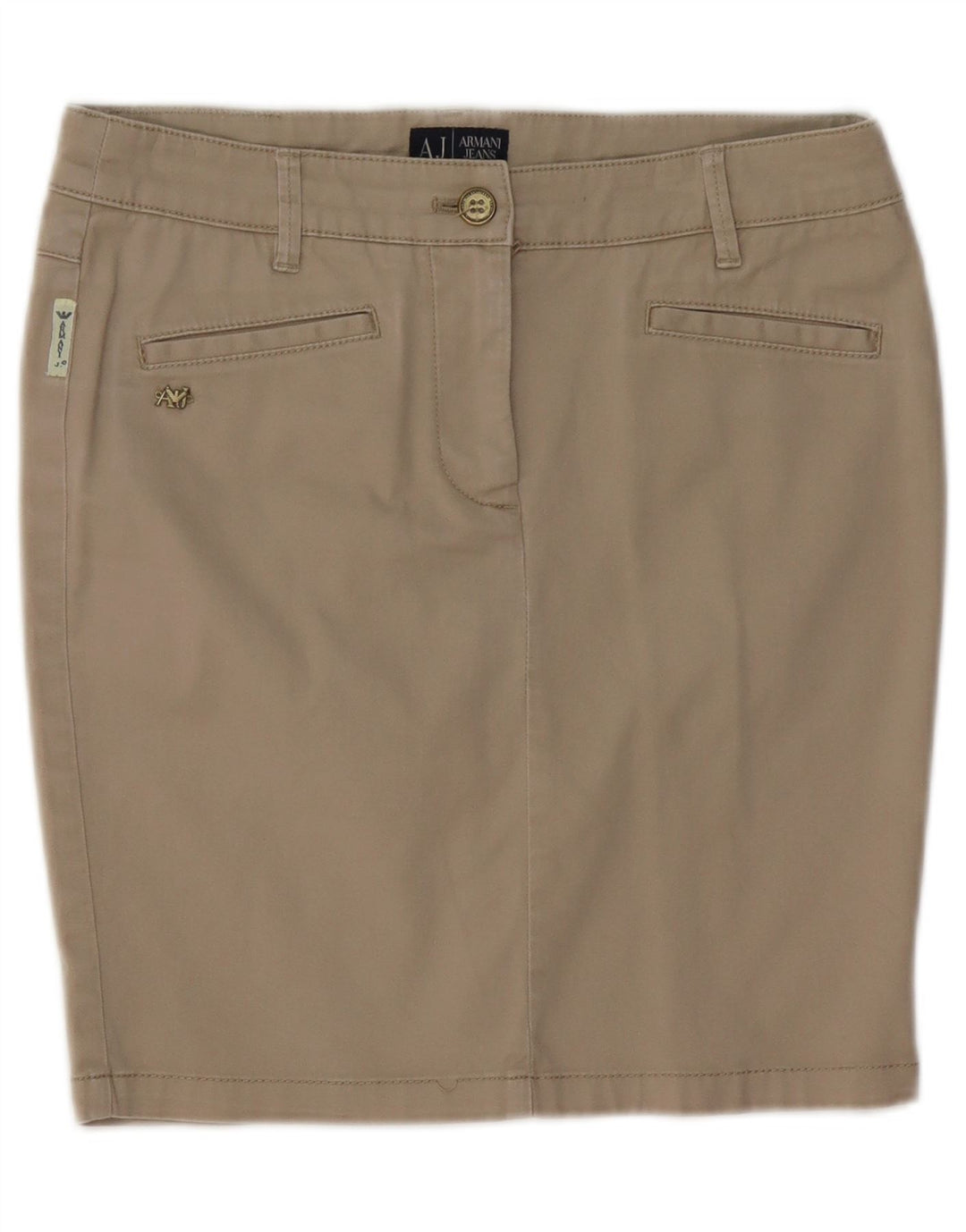 Γυναικεία Pencil Φούστα ARMANI EU 40 Medium W30 Beige Βαμβακερή