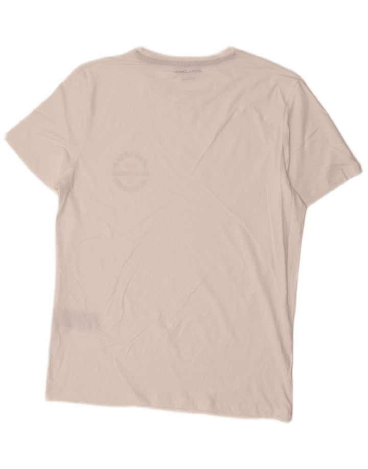 Jack & Jones Ανδρικό T-Shirt Top μεγάλο λευκό βαμβακερό