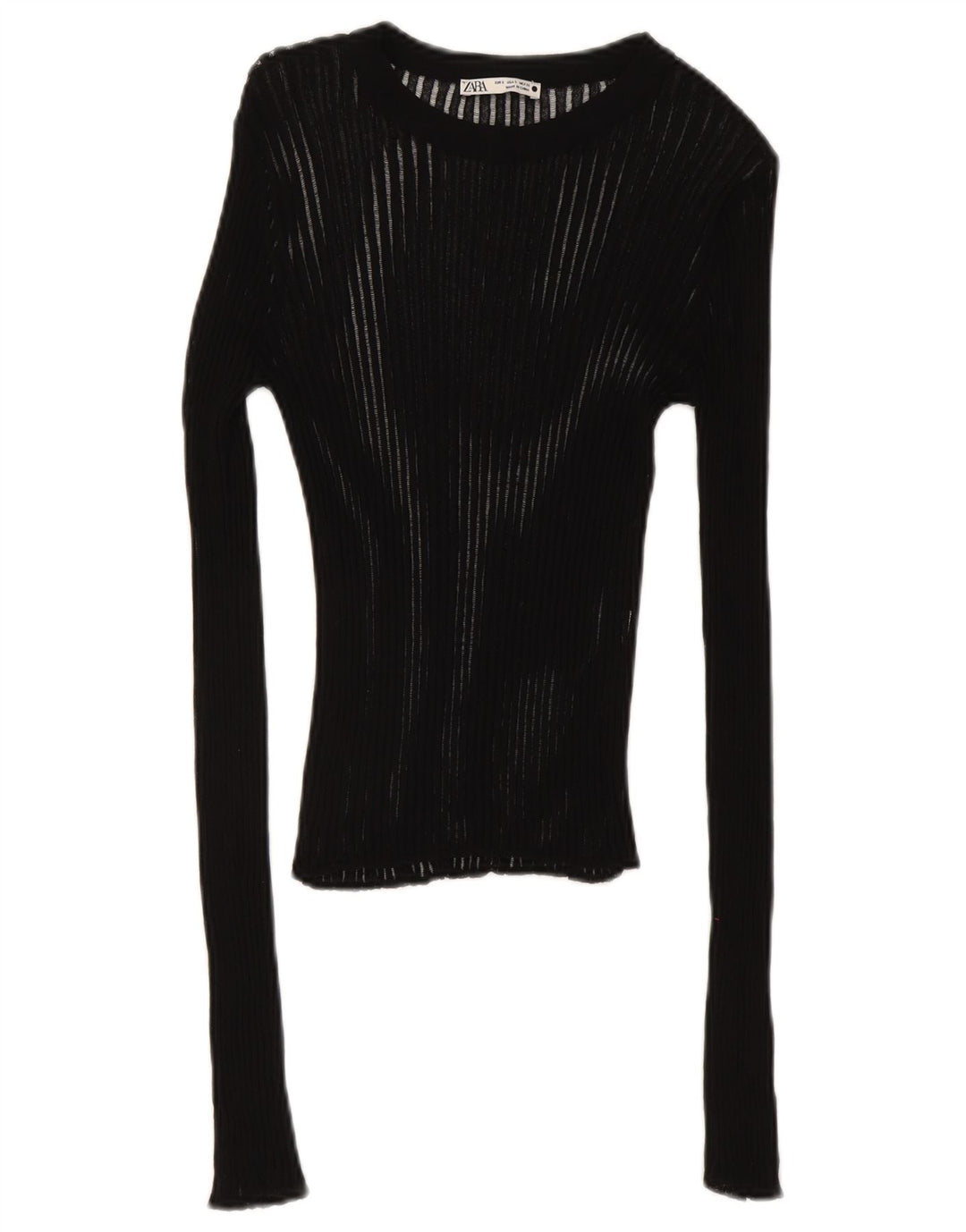 Zara Γυναικείο τοπ Μακρύ μακρυμάνικο UK 8 Small Black