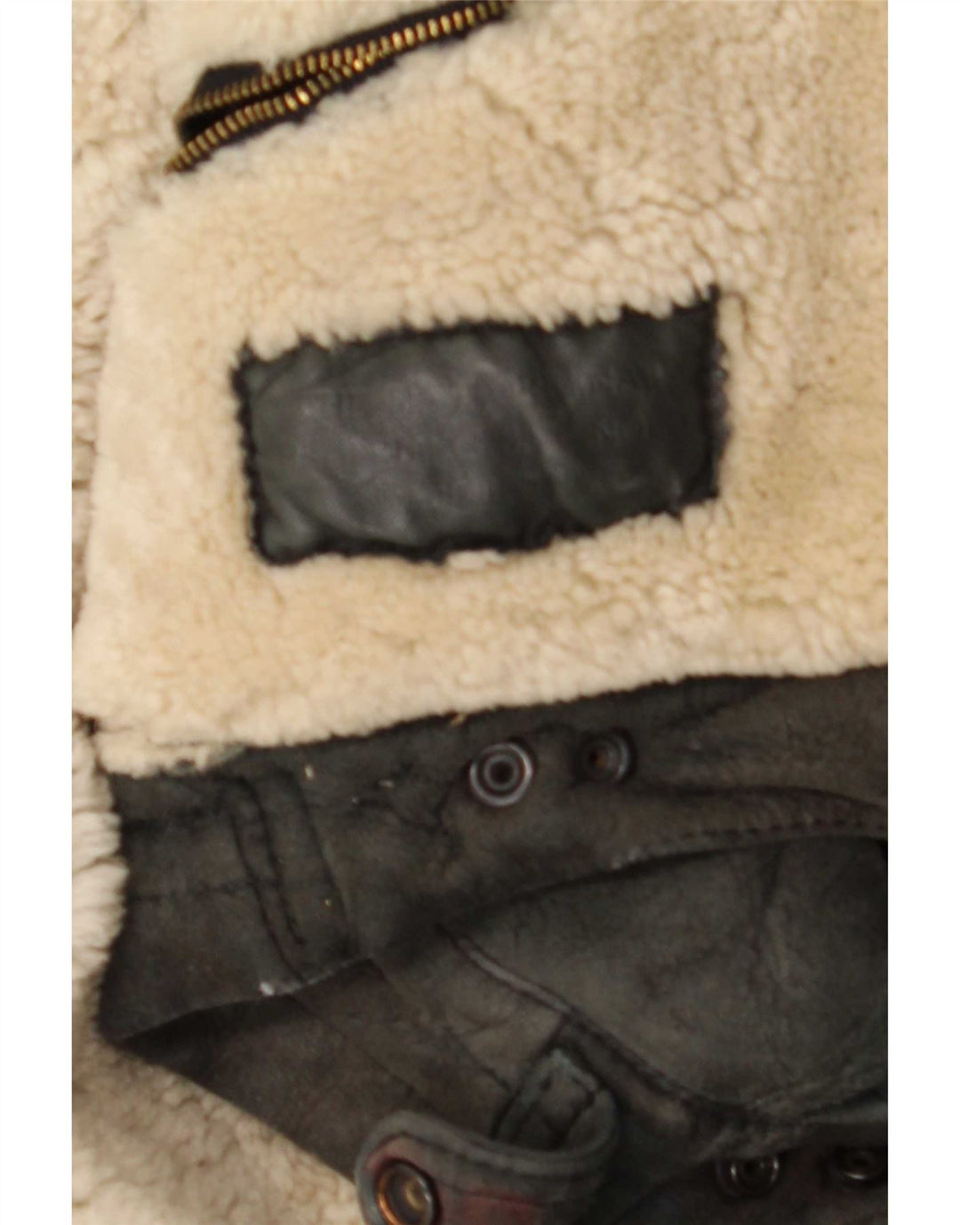 Vintage Ανδρικό Shearling Jacket IT 50 Large Μαύρο