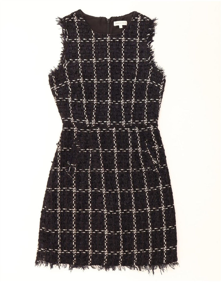 WAREHOUSE Γυναικείο αμάνικο φόρεμα UK 8 Small Navy Blue Check