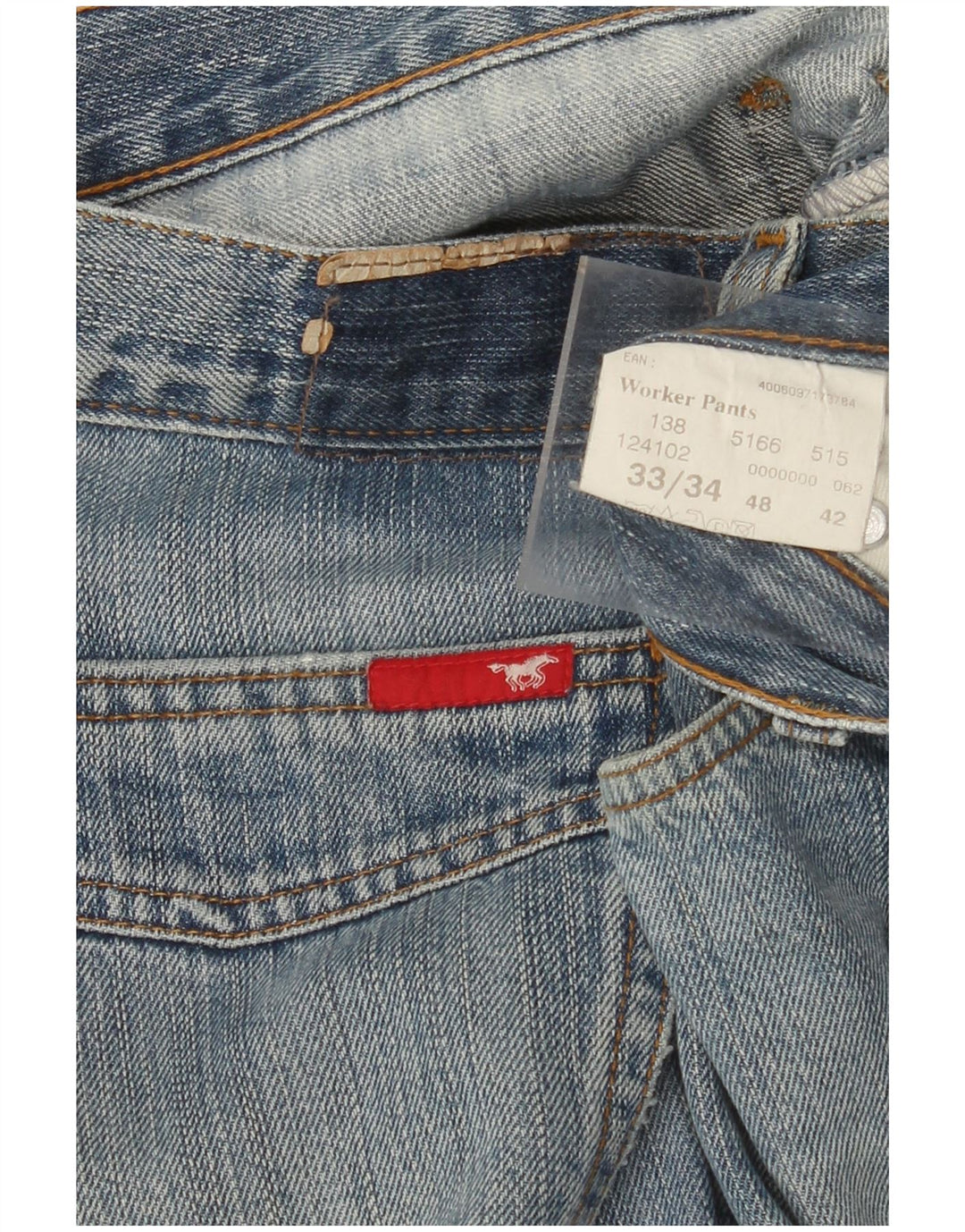 Ανδρικά ρούχα εργασίας MUSTANG ίσια τζιν W33 L34 Μπλε βαμβακερά