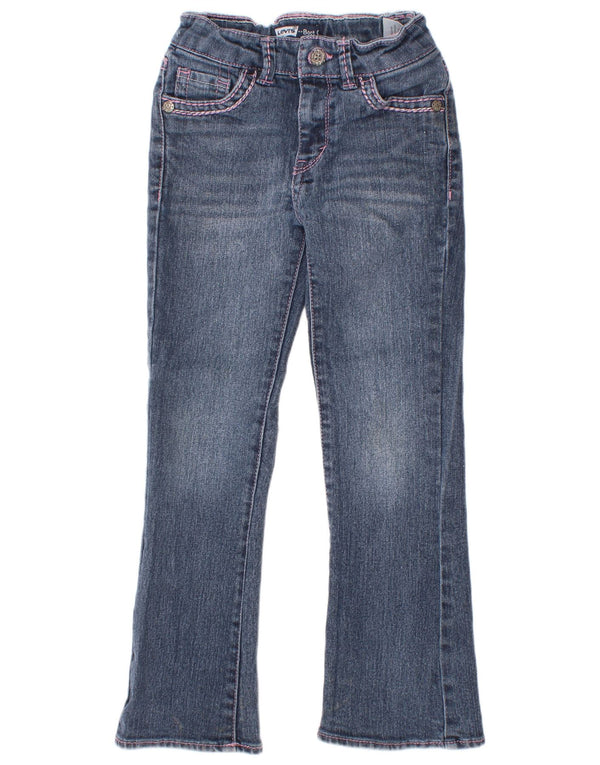 Levi's Girls Bootcut Jeans 5-6 ετών W20 L19 Blue Ramie
