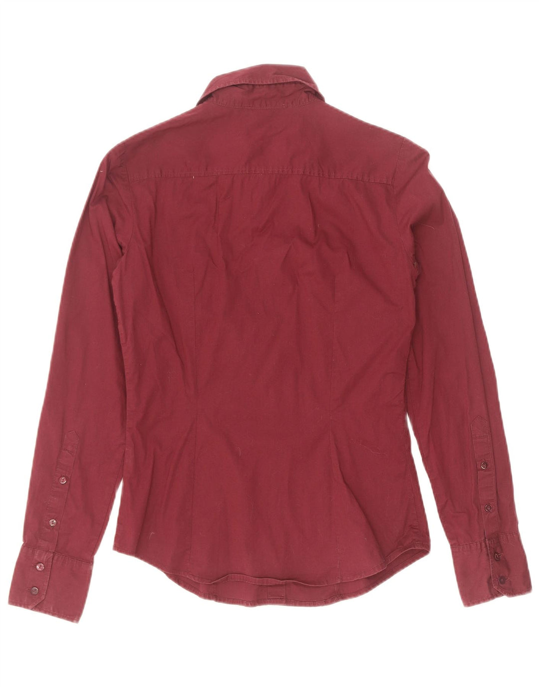 Gas Γυναικείο πουκάμισο UK 10 Small Maroon Βαμβάκι