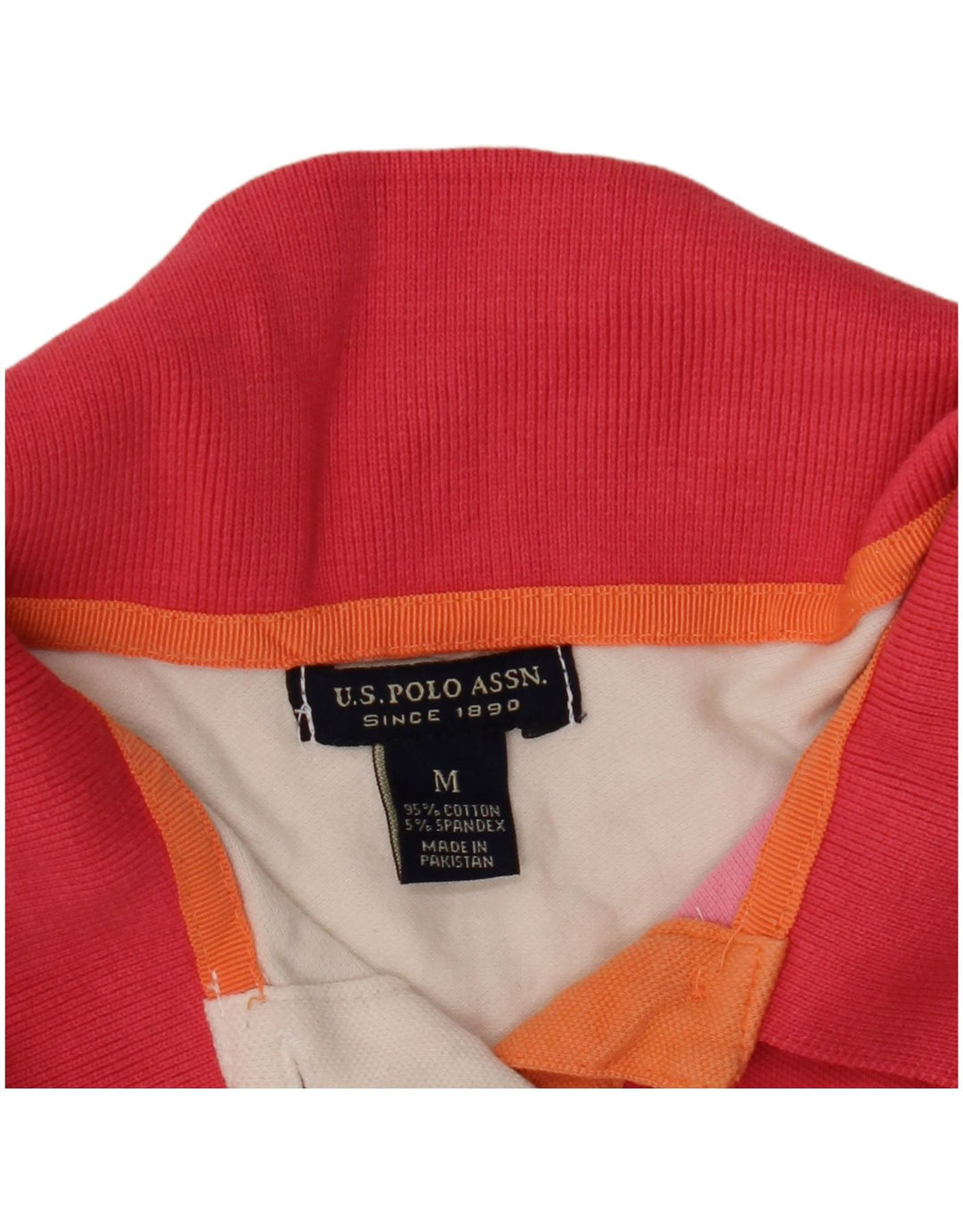 US POLO ASSN. Γυναικείο μπλουζάκι ράγκμπι πόλο UK 12 μεσαίο πολύχρωμο