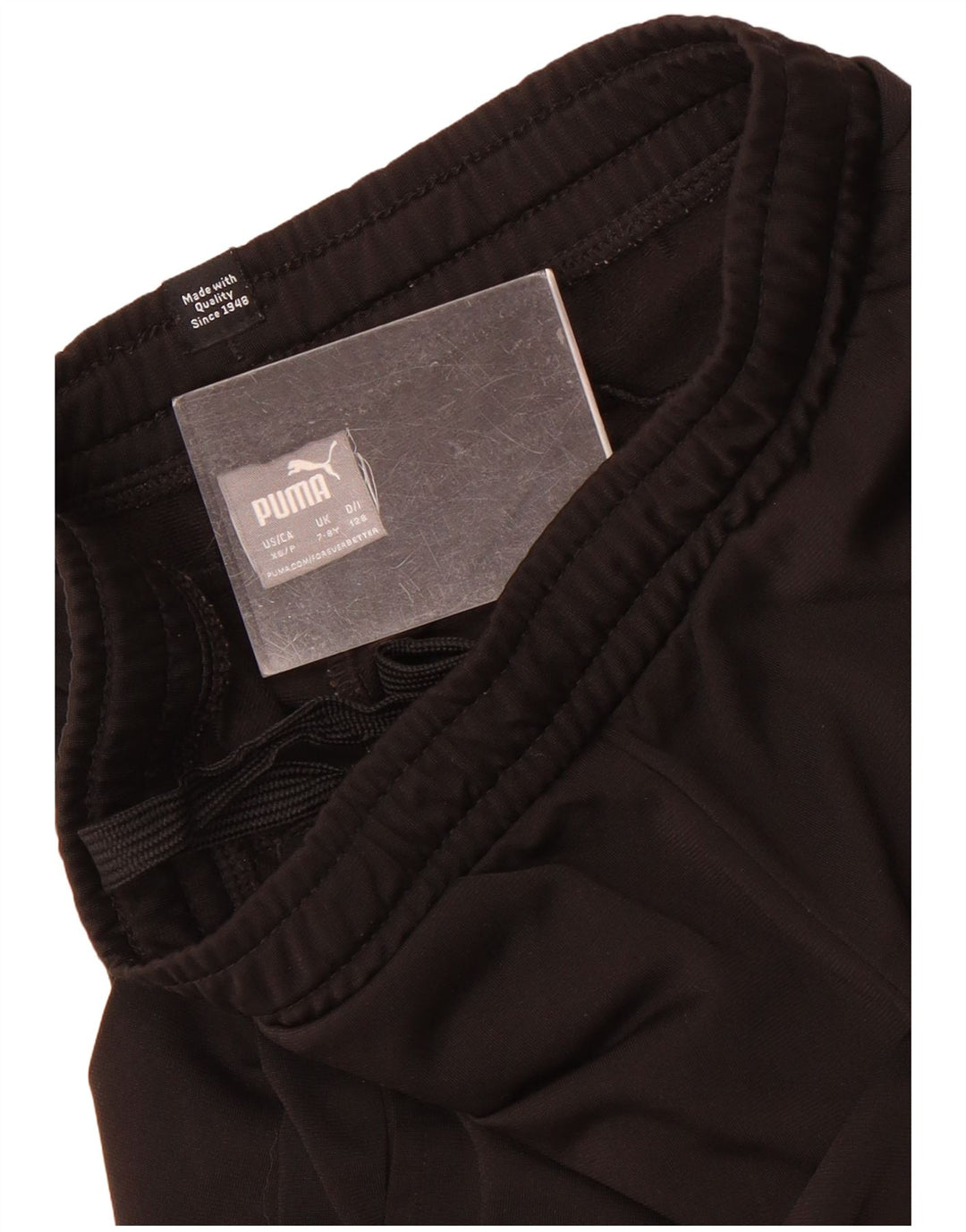 Puma Boys Tracksuit Trousers Joggers 7-8 Years Μαύρο