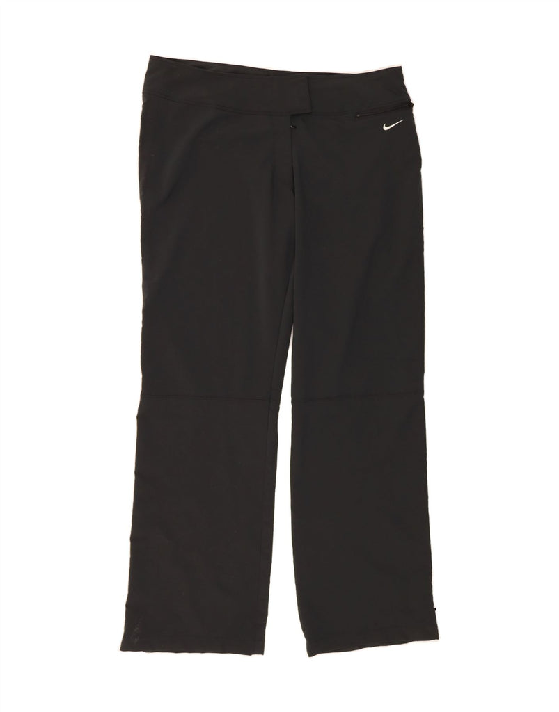 NIKE Womens Dri Fit Straight Casual Trousers US 12/14 Large W33 L38 Black Vintage Nike and Second-Hand Nike from Messina Hembry 