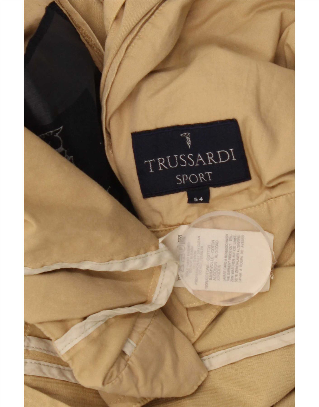 Trussardi Ανδρικό Μπουφάν Bomber IT 54 2XL Μπεζ βαμβακερό