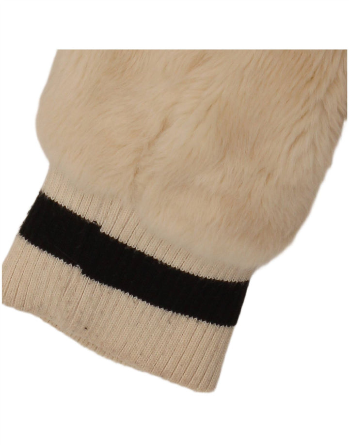 GUESS Γυναικείο μπουφάν μπουφάν από ψεύτικη γούνα UK 14 μεσαίου μπεζ χρώματος ακρυλικό