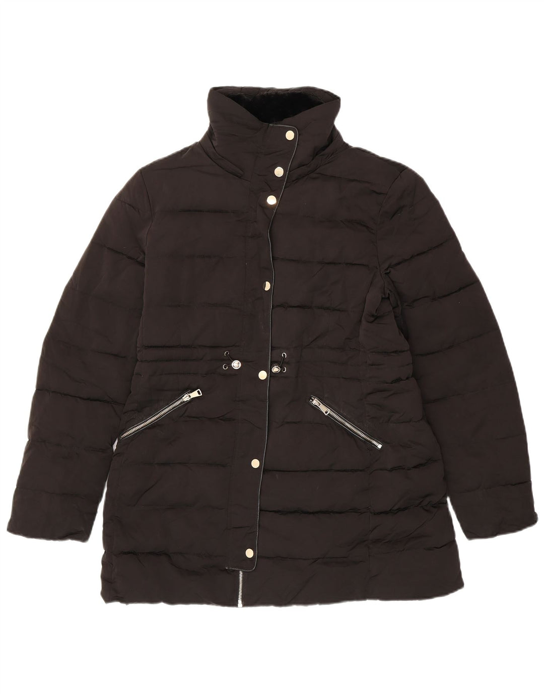 Zara Γυναικείο Παλτό UK 16 Large Μαύρο