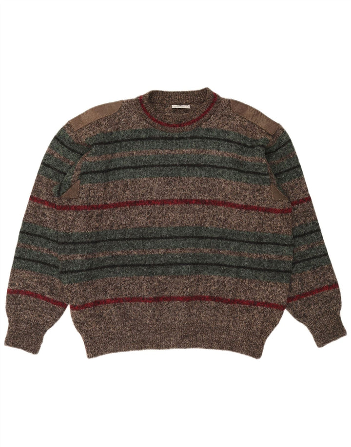 Ανδρικό πουλόβερ Ranger Crew Neck Jumper XL καφέ ριγέ πολυαμίδιο