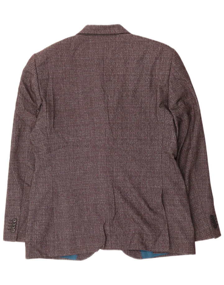 Marks & Spencer Ανδρικό μπουφάν με 2 κουμπιά Slim Blazer UK 42 XL Grey Polyester