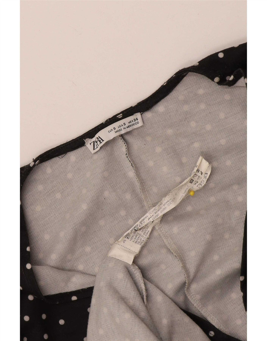 Zara Γυναικείο φόρεμα με θήκη UK 8 Small Black Pot Polyester