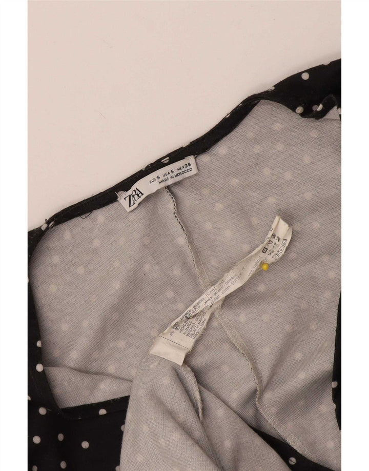 Zara Γυναικείο φόρεμα με θήκη UK 8 Small Black Pot Polyester