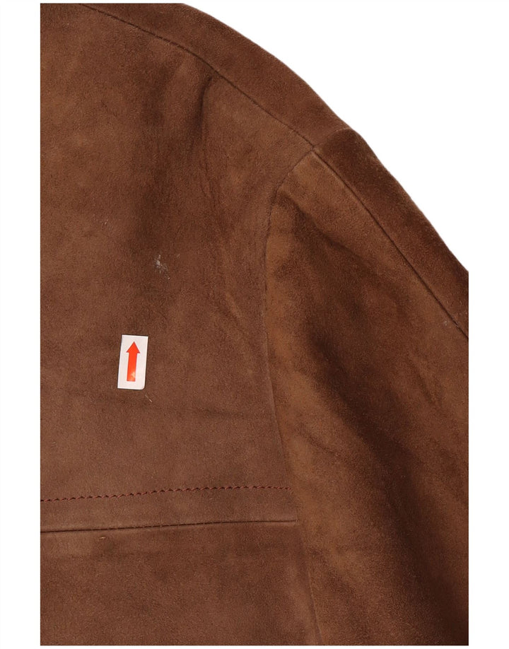 Vintage Γυναικείο Suede Jacket UK 12 Medium Brown
