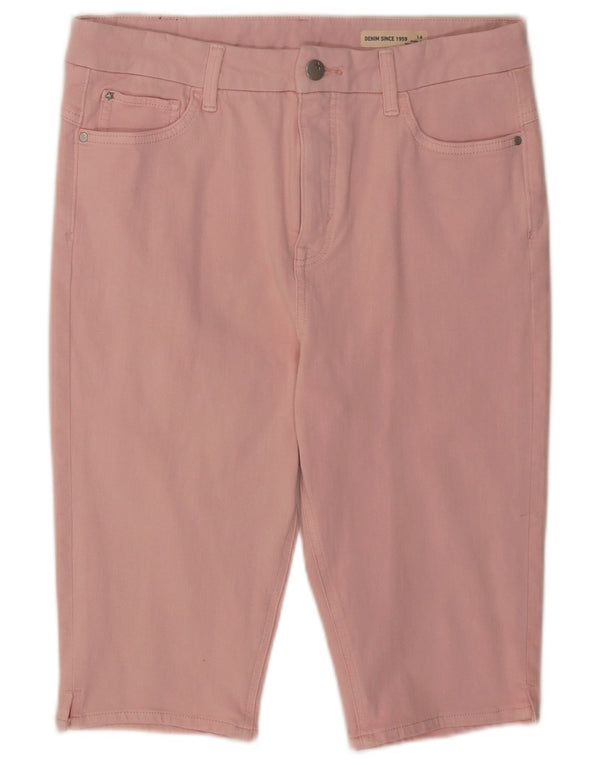 Marks & Spencer γυναικείο ψηλόμεσο σορτς UK 14 Medium W32 Ροζ