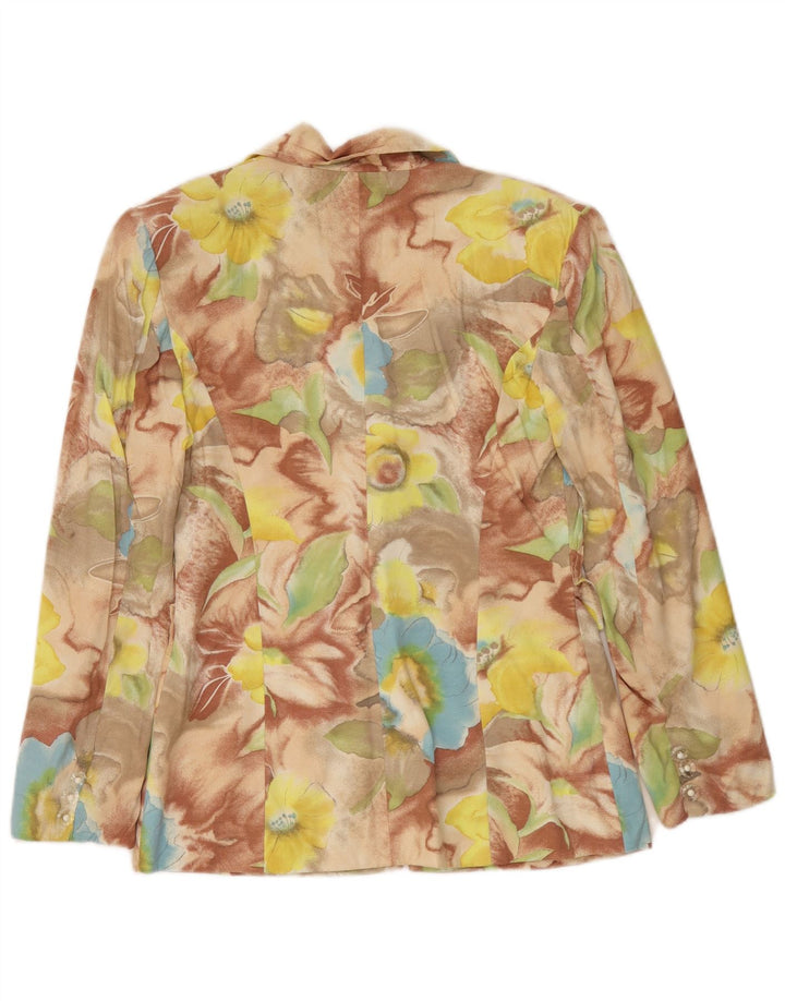 Vintage γυναικείο μπουφάν blazer UK 10 Small πολύχρωμο Floral