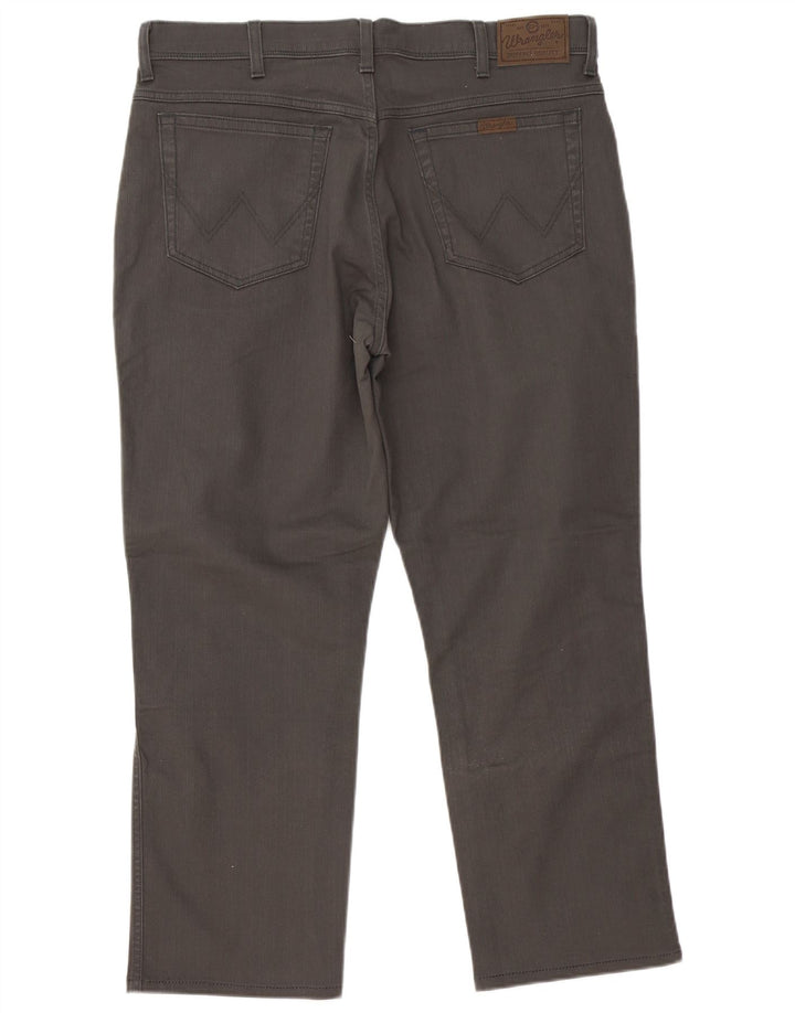Ανδρικό τζιν ίσιο Wrangler W38 L30 Γκρι βαμβακερό