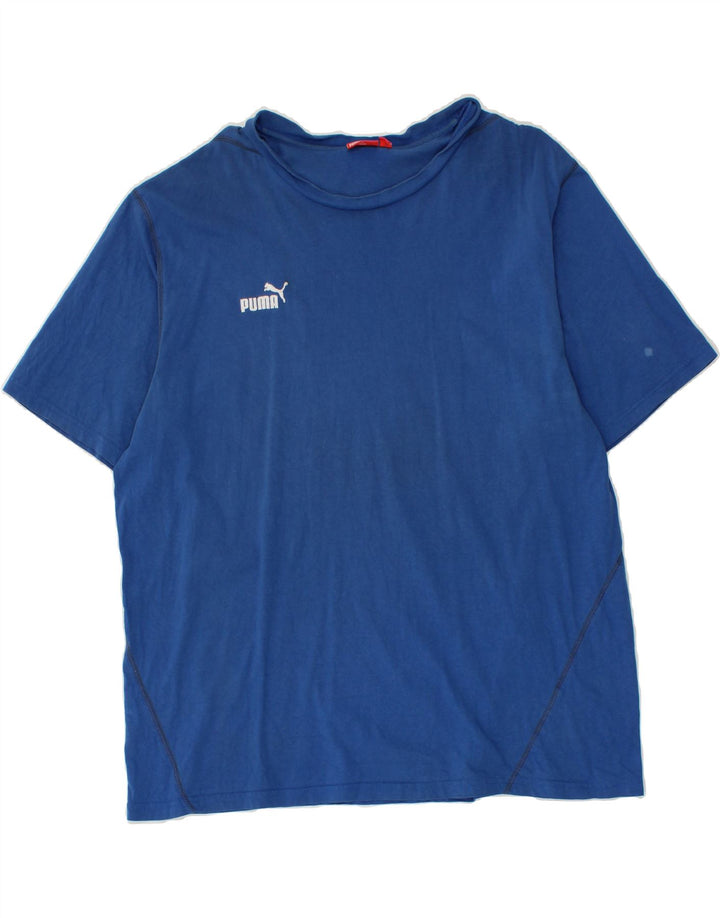 PUMA Mens T-Shirt Top 2XL Blue Vintage Puma and Second-Hand Puma from Messina Hembry 