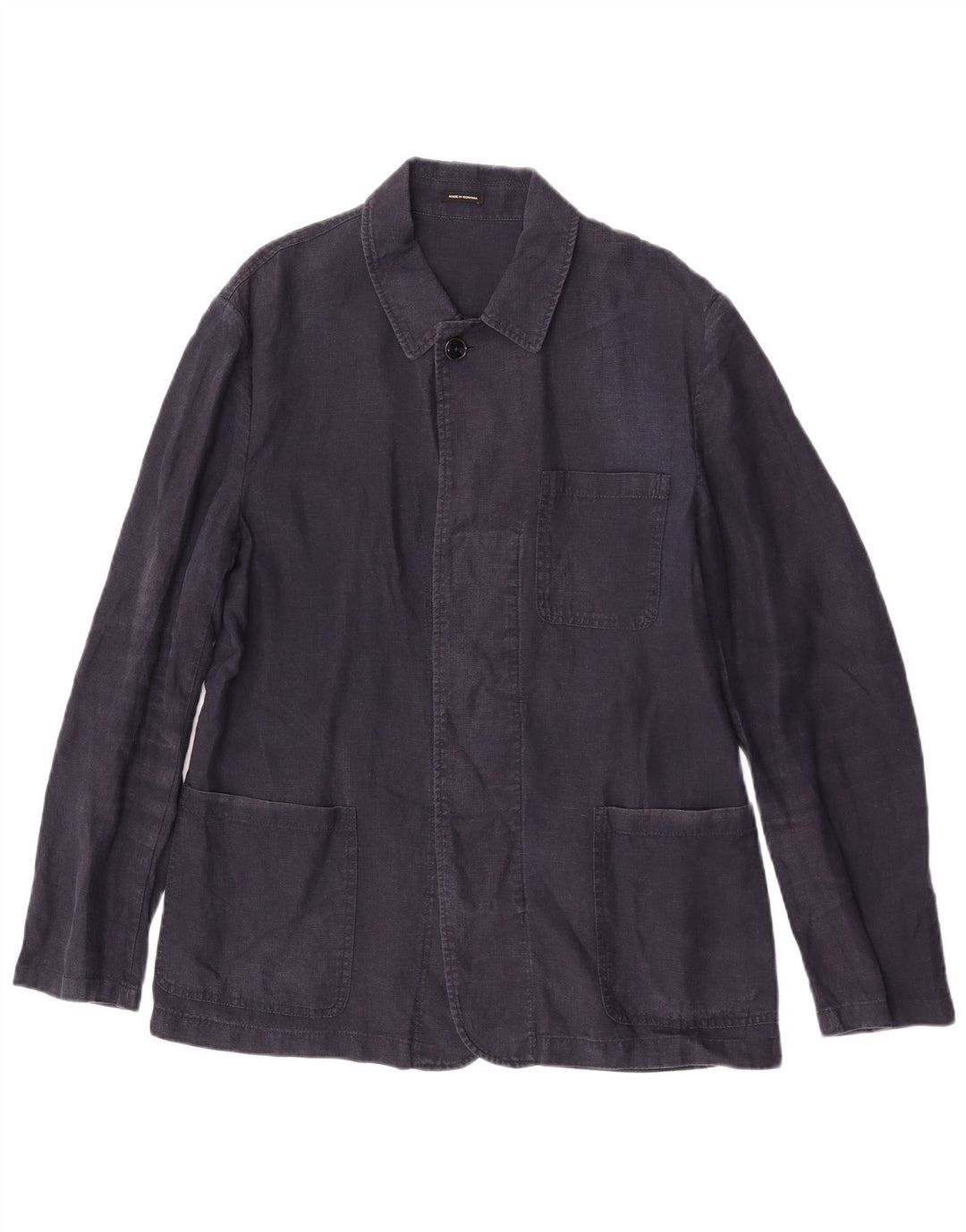Massimo Dutti Ανδρικό Utility Jacket UK 40 Large Navy Blue Lenn